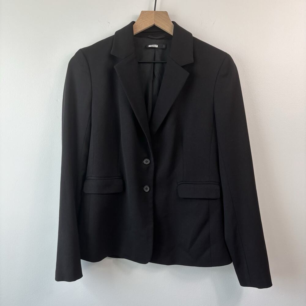 Karl Lagerfeld Womens Blazer 4 38 Black Wool‎ Preppy Workwear Professional